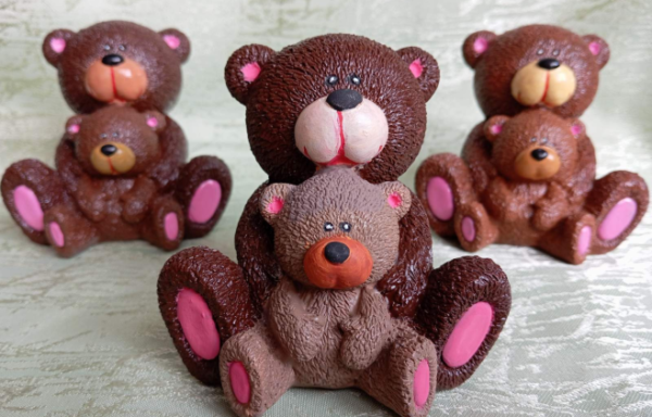 Статуэтка гипсовая «Медвежата»